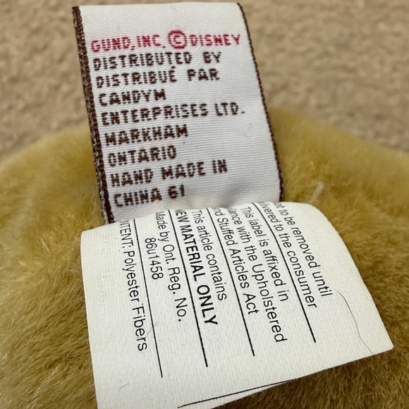 GUND Classic Pooh Plush Winnie the Pooh Stuffed Bear with Hang Tag - Picture 4 of 7
